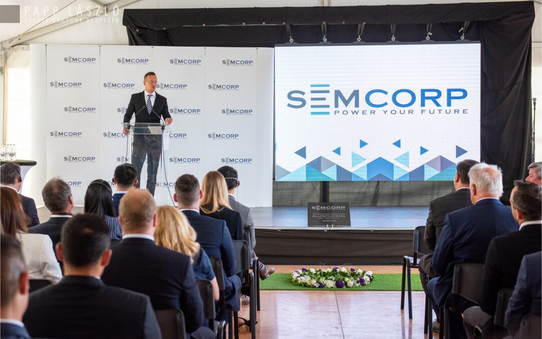 Péter Szijjártó: Semcorp may double its investment in Debrecen