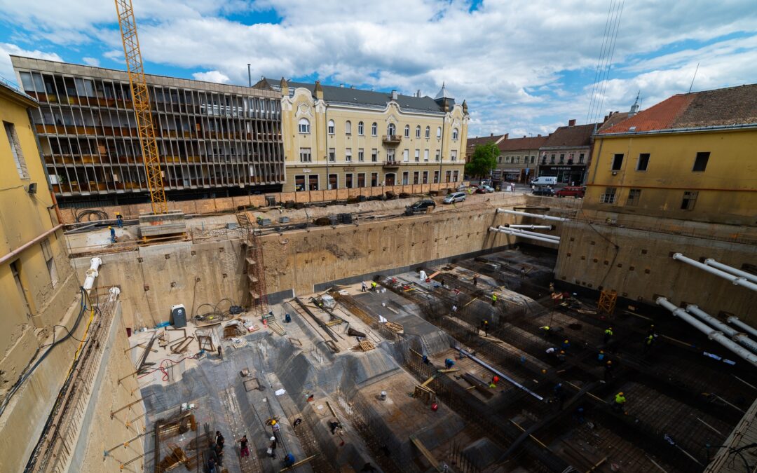 The underground car park in downtown Debrecen has reached its deepest point