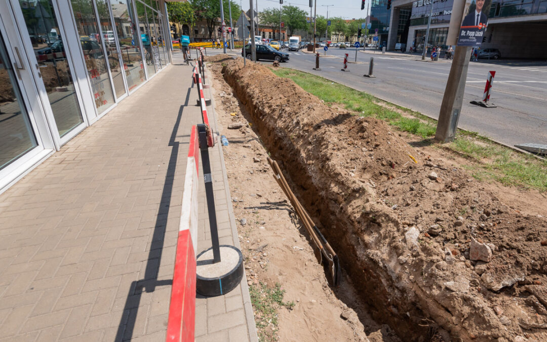 Construction of bus lane on Hunyadi Street has started