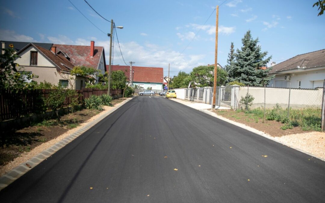 Road construction on Hegyköz Street completed