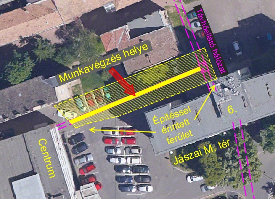 Renovation of the Jászai Mari Square section of the district heating pipeline start