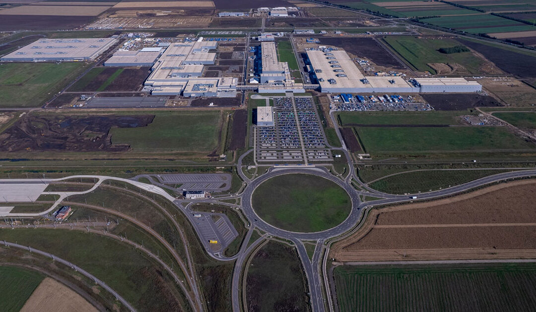 Drone photos of the almost finished BMW Group Plant Debrecen