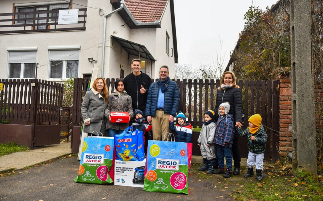 Development toys were given to the young residents of the children’s home