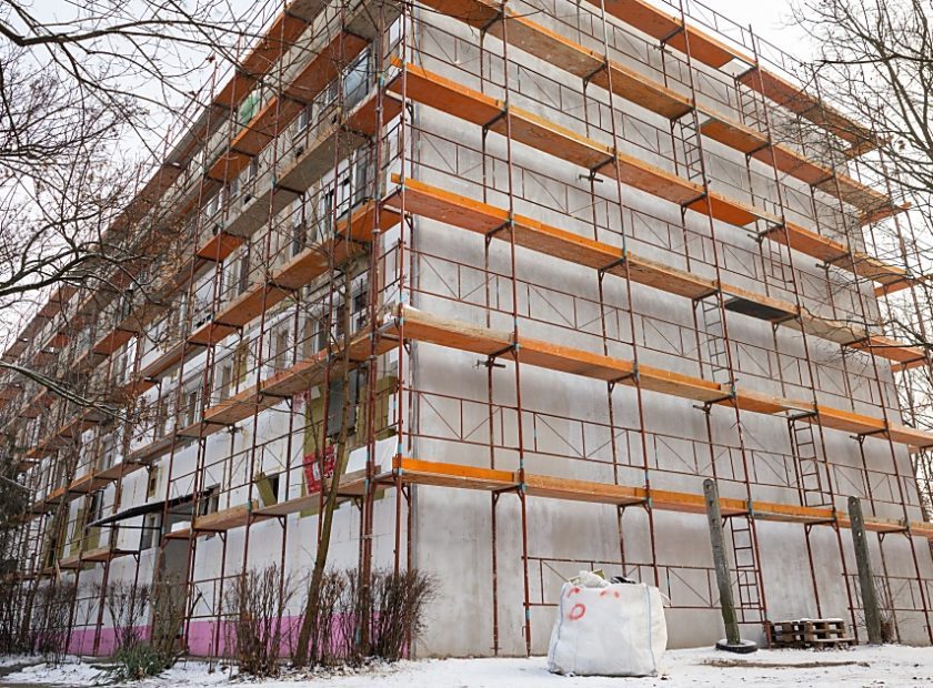 Renovations of prefabricated houses are taking place across the city_Debrecen_Hungary