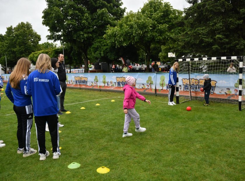 Children were able to try out 20 sports at The World is Whole with You! Sports Day