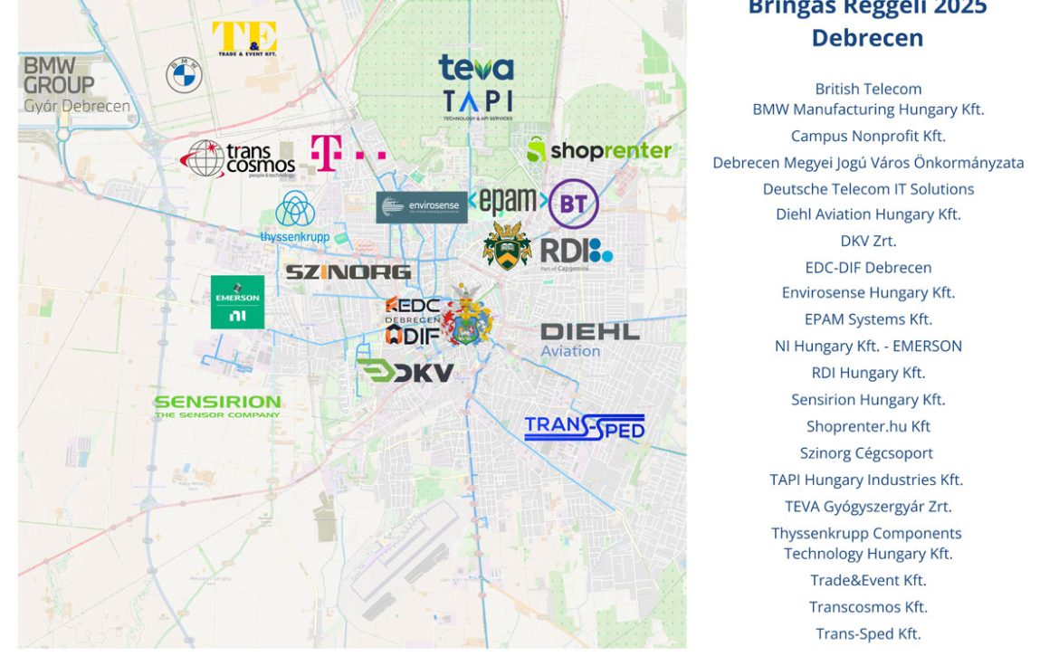 Cyclists were also offered breakfast in Debrecen