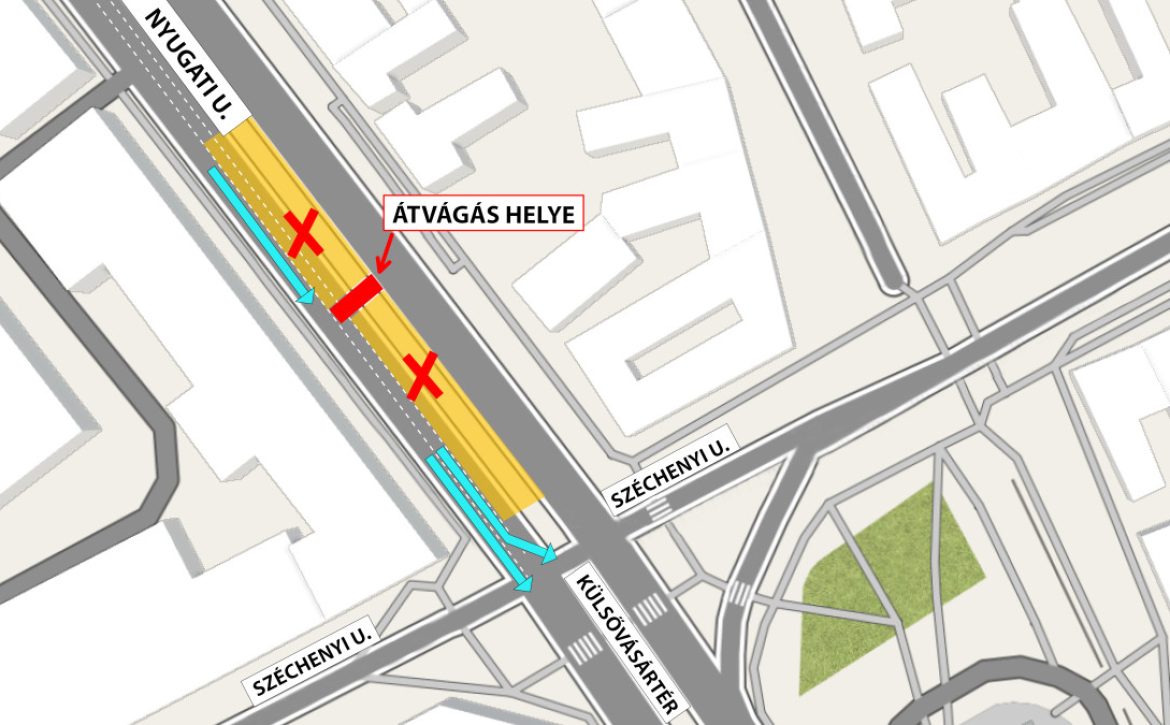 The development of the Erzsébet Street – Szoboszlói Street – Külsővásártér junction is progressing at a good pace