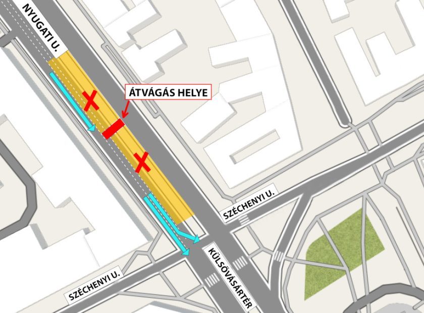 The development of the Erzsébet Street – Szoboszlói Street – Külsővásártér junction is progressing at a good pace
