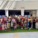 A community flower float is being created for the Debrecen Flower Carnival