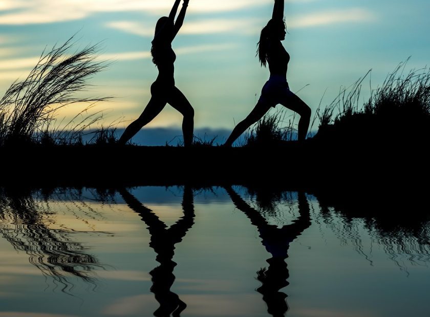 Summer evening yoga