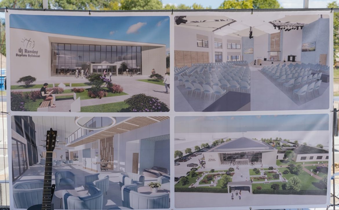 The foundation of the New Hope Baptist Church center was laid