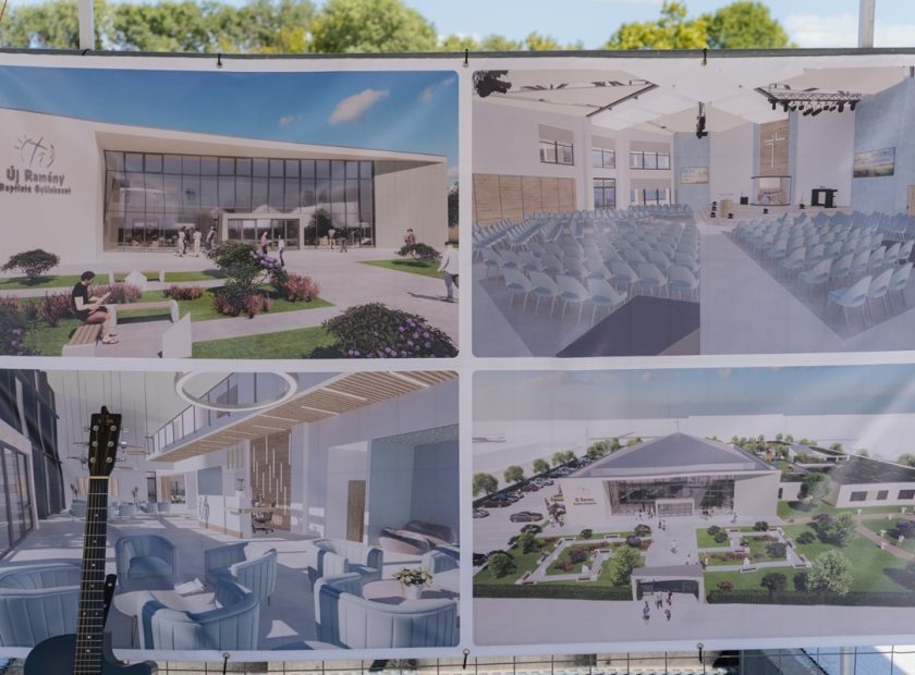 The foundation of the New Hope Baptist Church center was laid