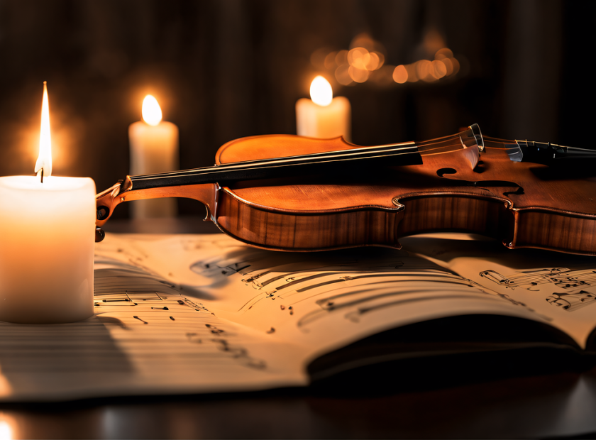 rick music candle light