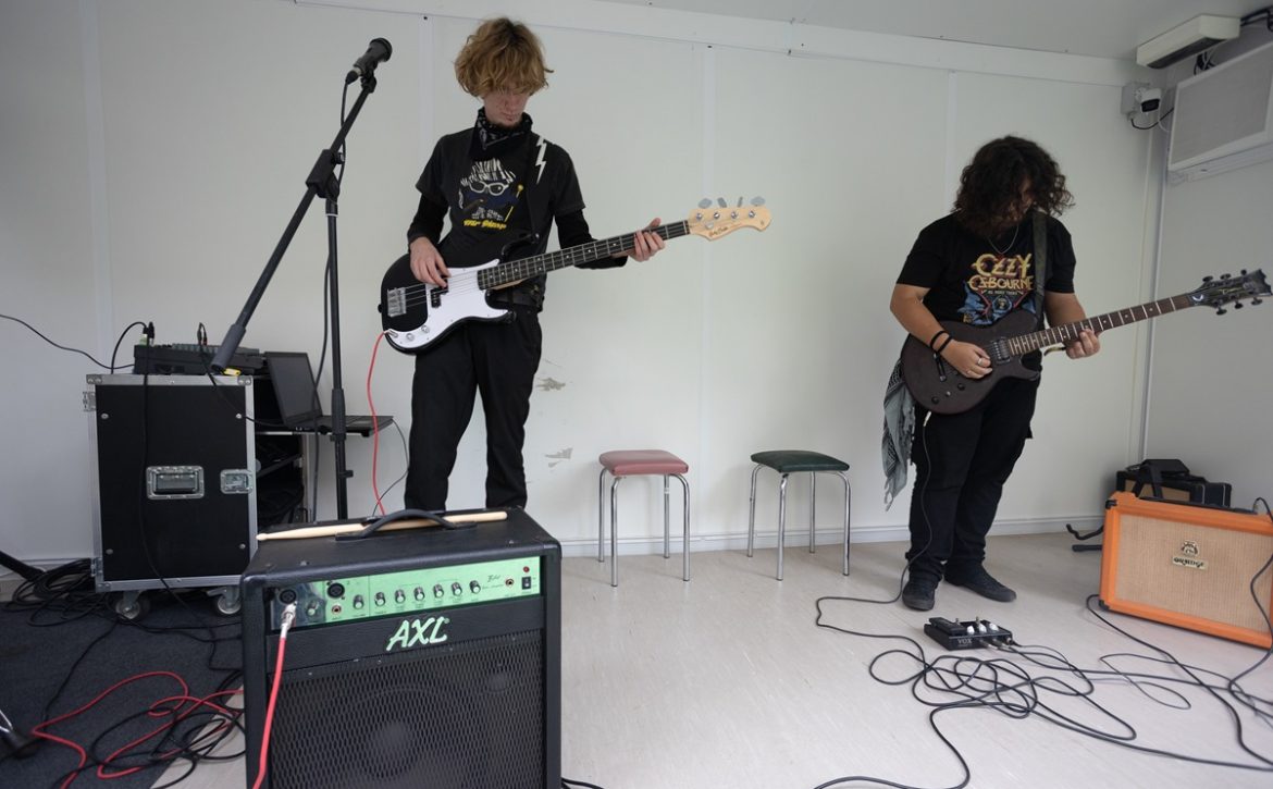 Music comes alive in a studio container