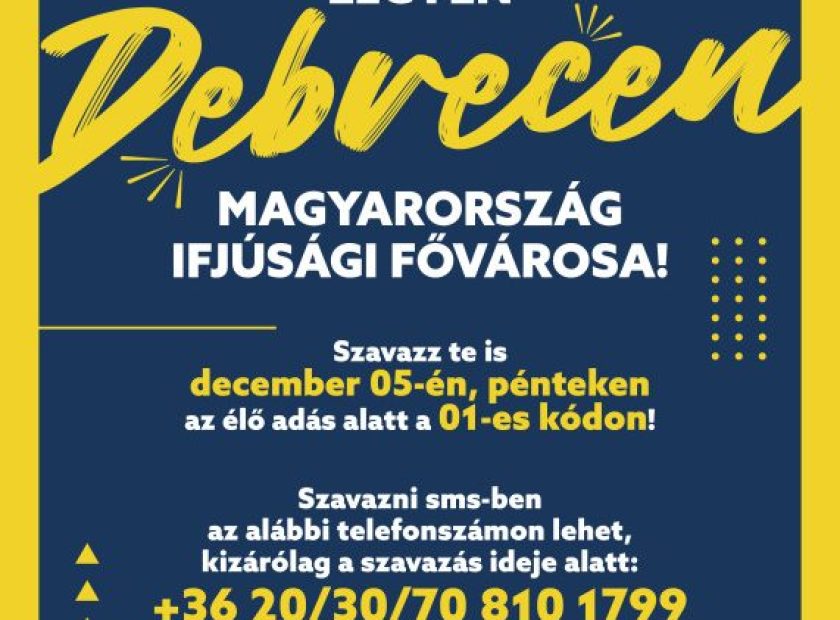 Debrecen applies for Hungary’s Youth Capital in 2026 title