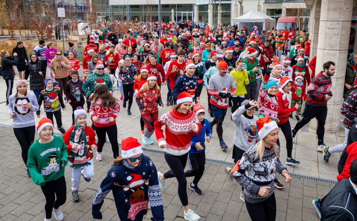 The charity Ugly Sweater Run returned, with runners in kitschy or cute sweaters