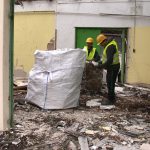 Demolition work is underway on Sámsoni Road, allowing the four‑lane development to proceed