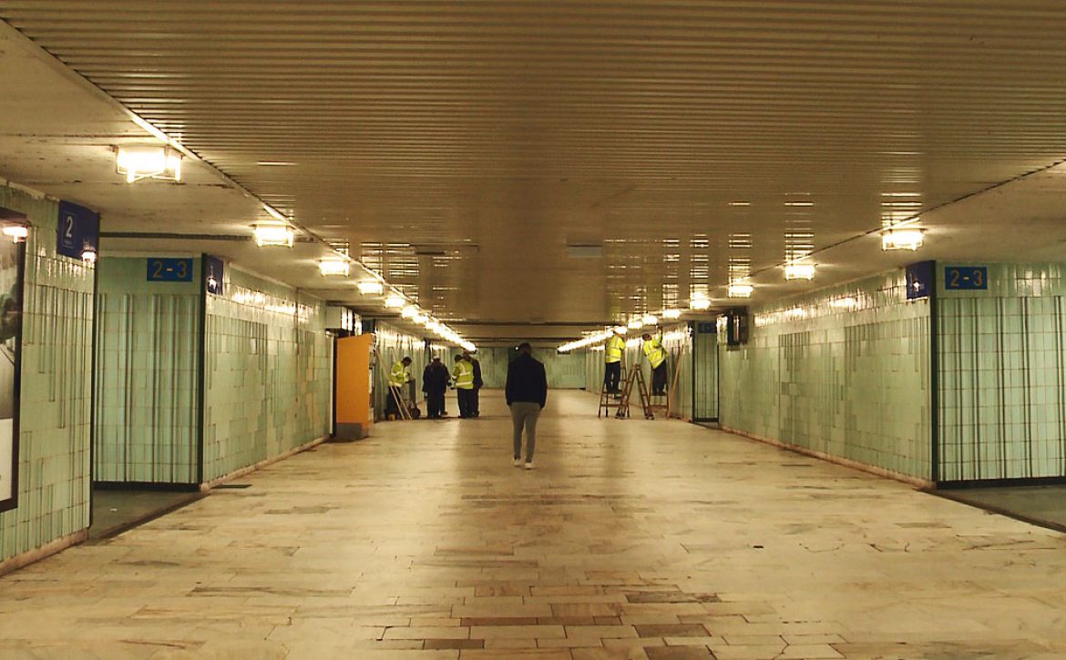 Preparatory Work Is Being Done for Renovation in the Underpass of the Main Railway Station
