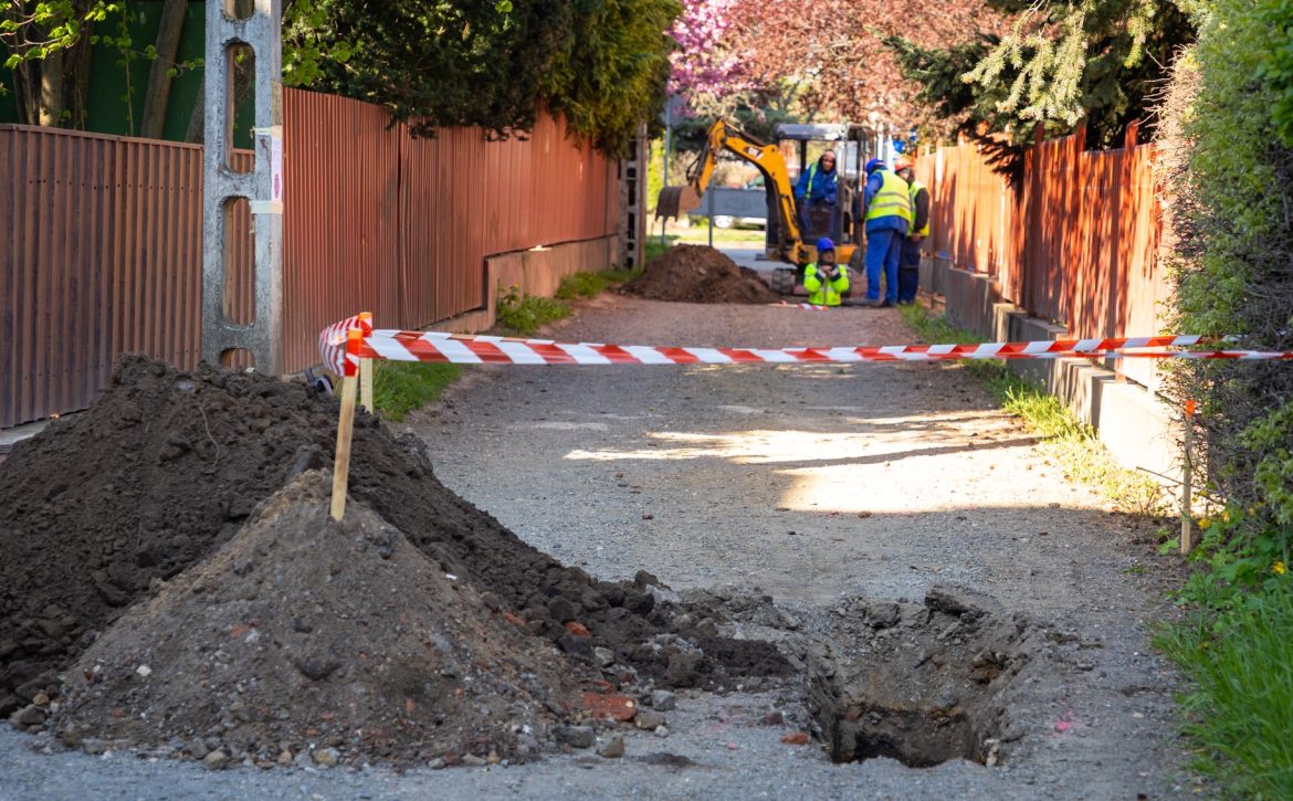 Debrecen -Hungary – Construction Begins on Halastó Street